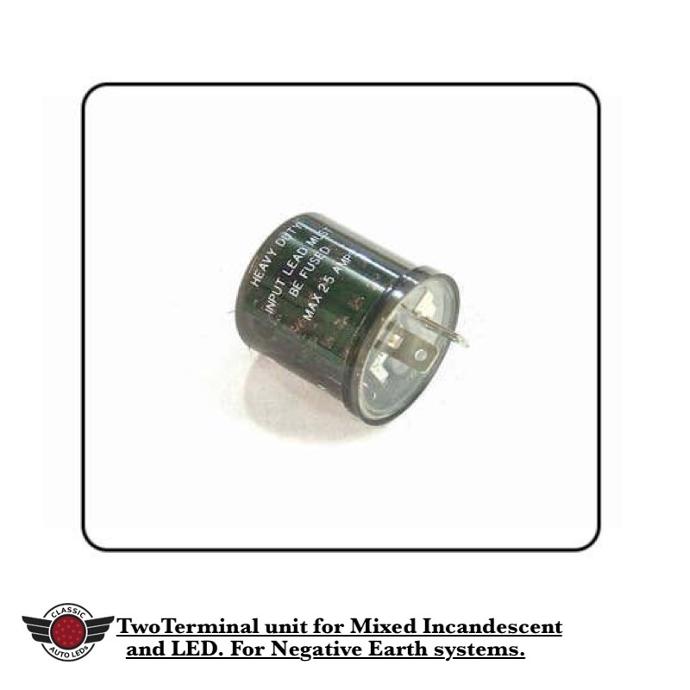 2-Pin LED Flasher Relay – Fits MG, Triumph, Austin Healey, Jaguar